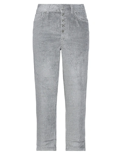Shop Dondup Woman Pants Grey Size 28 Viscose, Cotton, Polyamide, Polyester