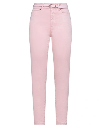 Shop Guess Woman Pants Pink Size 25w-29l Lyocell, Cotton, Elastomultiester, Elastane