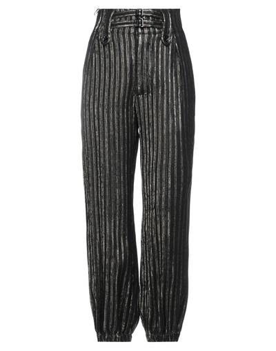 Shop Saint Laurent Woman Pants Black Size 6 Viscose, Silk, Metallic Fiber