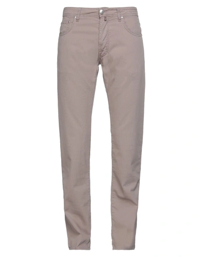 Shop Jacob Cohёn Man Pants Light Brown Size 33 Cotton, Elastane In Beige