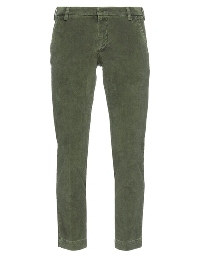 Shop Entre Amis Man Pants Dark Green Size 30 Cotton, Elastane