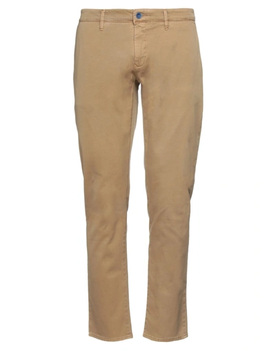 Shop Siviglia Man Pants Camel Size 35 Cotton, Elastane In Beige