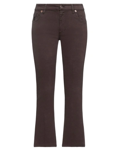 Shop Avantgar Denim By European Culture Woman Pants Brown Size 25 Cotton, Polyester, Rubber