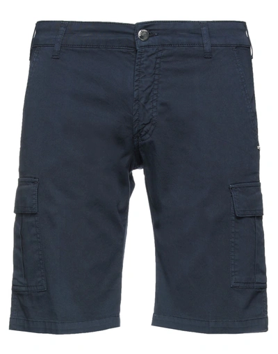 Shop Coroglio By Entre Amis Man Shorts & Bermuda Shorts Midnight Blue Size 29 Cotton, Elastane