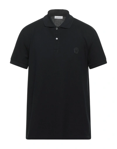Shop Alexander Mcqueen Polo Shirts In Black