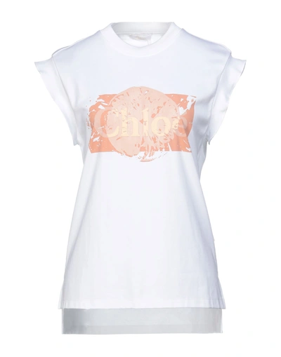 Shop Chloé T-shirts In White