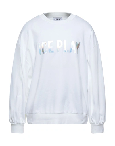 Shop Ice Play Man Sweatshirt White Size M Cotton