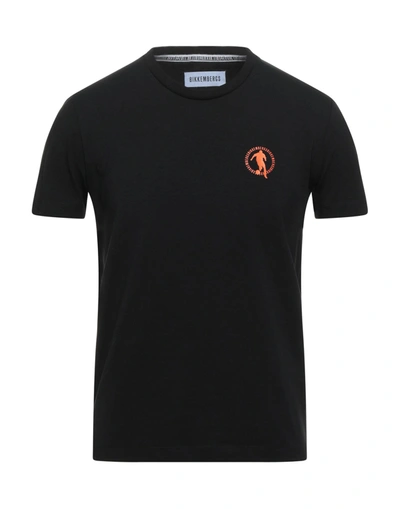 Shop Bikkembergs Man T-shirt Black Size S Cotton, Elastane