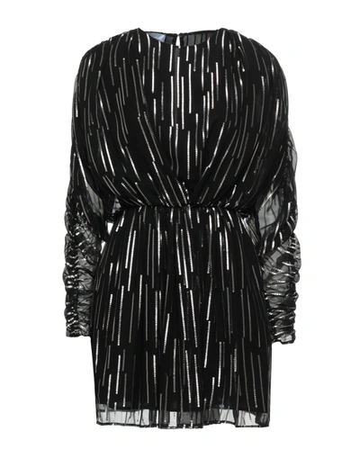 Shop Dondup Woman Mini Dress Black Size 8 Silk, Polyester