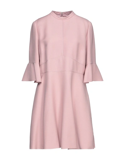 Shop Valentino Garavani Woman Mini Dress Pink Size 8 Virgin Wool, Silk