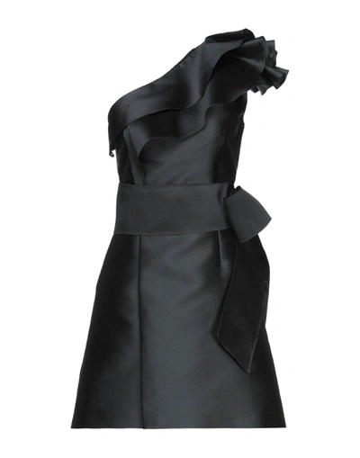 Alberta Ferretti Short Dresses In Black