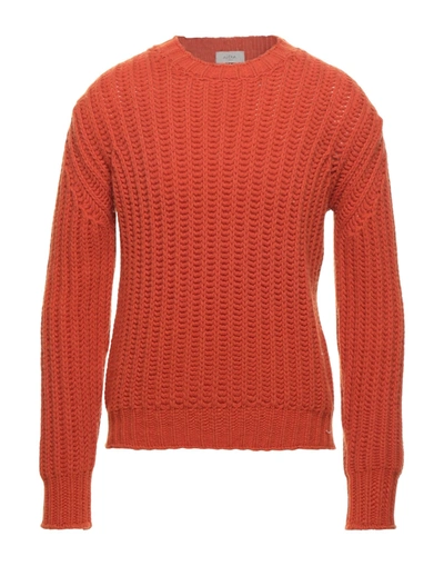 Shop Altea Man Sweater Orange Size M Virgin Wool
