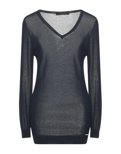 Shop Frankie Morello Woman Sweater Midnight Blue Size M Viscose, Polyamide