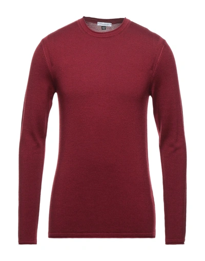 Shop Paolo Pecora Man Sweater Brick Red Size Xl Virgin Wool