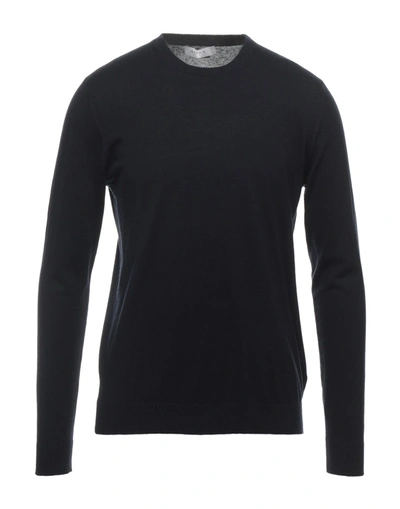 Shop Alpha Studio Man Sweater Midnight Blue Size 42 Silk, Cashmere