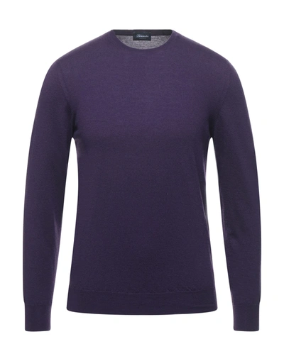 Shop Drumohr Sweaters In Dark Purple