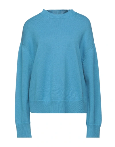 Shop Valentino Garavani Woman Sweater Azure Size M Cashmere, Viscose In Blue