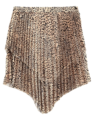 Shop Wandering Woman Mini Skirt Beige Size 6 Polyester