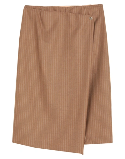 Shop Weill Midi Skirts In Camel