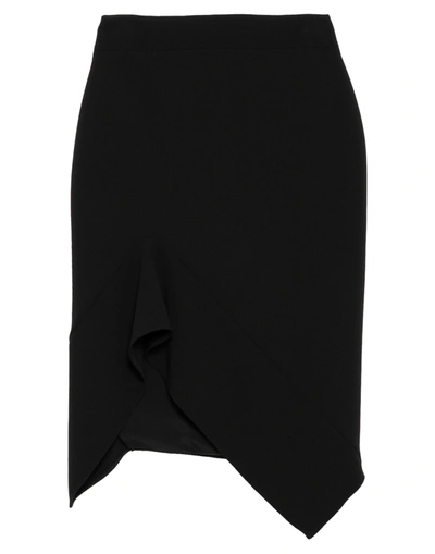 Shop Tom Ford Woman Midi Skirt Black Size 00 Virgin Wool, Elastane