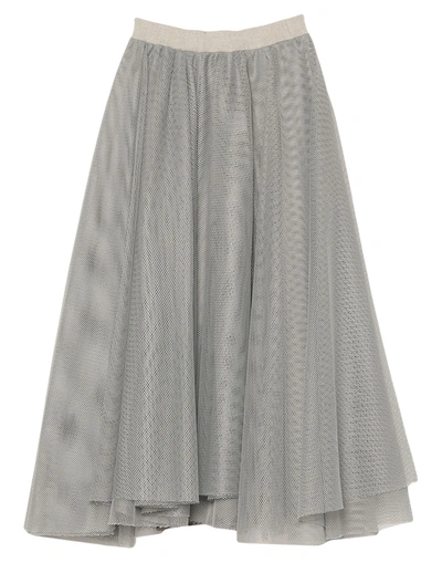 Shop Fabiana Filippi Woman Midi Skirt Grey Size 4 Polyester, Polyamide, Cotton, Rubber, Elastane
