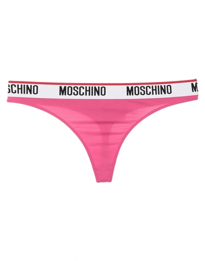 Shop Moschino G-strings In Fuchsia