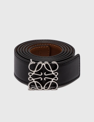 Shop Loewe Anagram Belt In Black