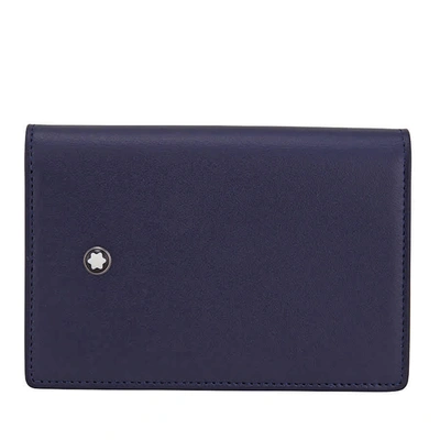 Shop Montblanc Meisterstuck Navy Blue Buisness Card Holder