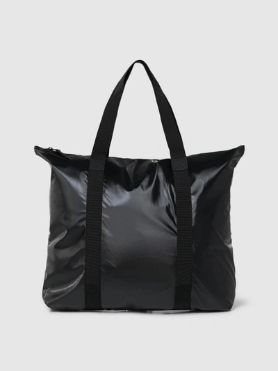 Shop Rains Tote Bag In Shiny Black