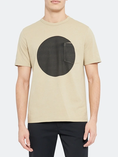 Shop Theory Essential Bar Geometric Print T-shirt In Endive