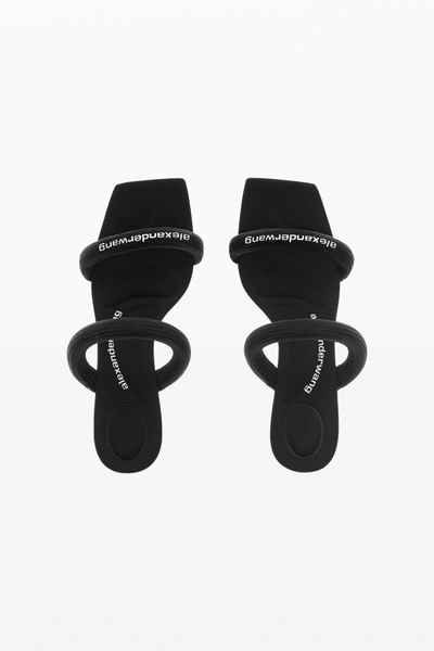 Shop Alexander Wang Jessie 55mm Nylon Tubular Low Sandal In Black