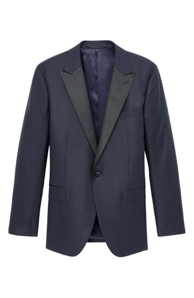 Shop Bonobos Slim Fit Houndstooth Wool & Silk Tuxedo Jacket In Navy Houndstooth Jacquard