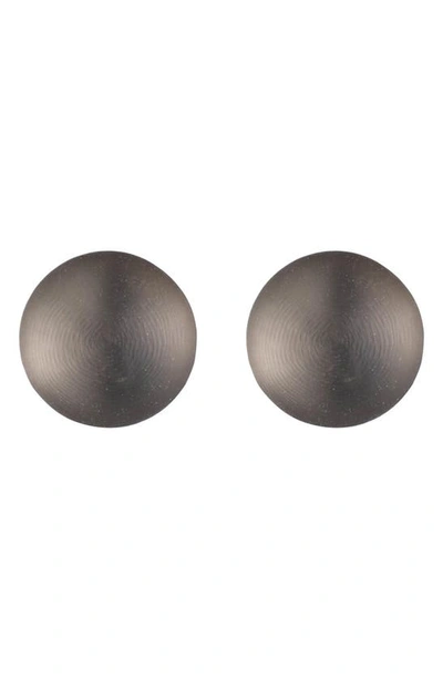 Shop Alexis Bittar Dome Earrings In Warm Grey