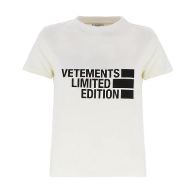 Shop Vetements Big Logo Limited Edition Fitted Tshirt In White