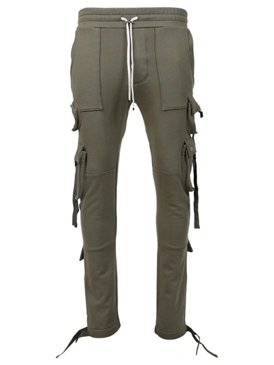 Shop Amiri Tactical Cargo Sweatpants, Military Green