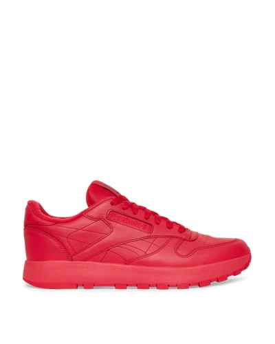 Shop Reebok Maison Margiela Project 0 Classic Leather Tabi Sneakers In Red/white