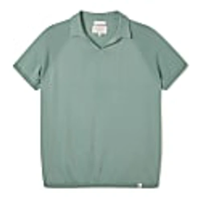 Shop Peregrine Knitted Emery Polo Seafoam