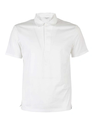 Shop Paolo Pecora Cotton Jersey Polo Shirt In White