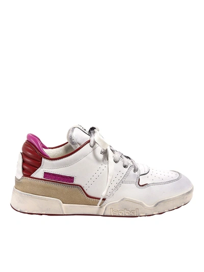 Shop Isabel Marant White Leather Sneakers