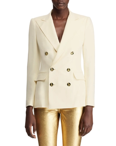 Shop Ralph Lauren Camden Cashmere Jacket In Chic Cream