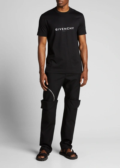 Shop Givenchy Men's Slim Basic Logo T-shirt In Black