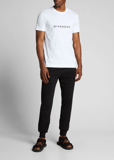 Shop Givenchy Men's Slim Basic Logo T-shirt In White