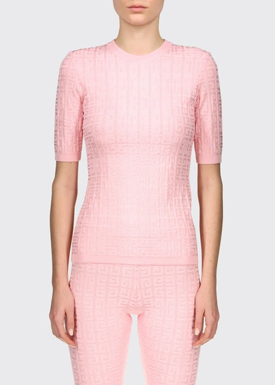 Shop Givenchy Monogram Jacquard Top In Light Pink