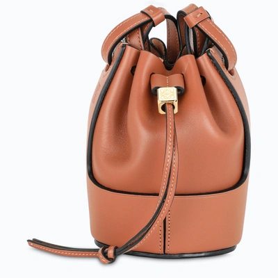 Shop Loewe Tan Balloon Paula's Ibiza Bag In Brown