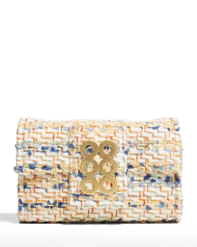 Shop Kooreloo Amalfi Multicolor Woven Crossbody Bag In Ivoryblue