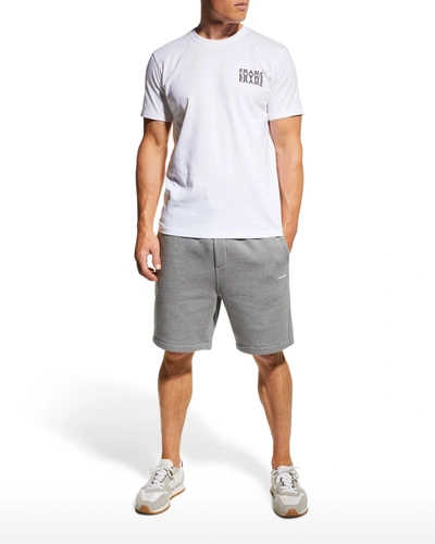 Shop Frame Men's Solid Drawstring Sweat Shorts In Gris