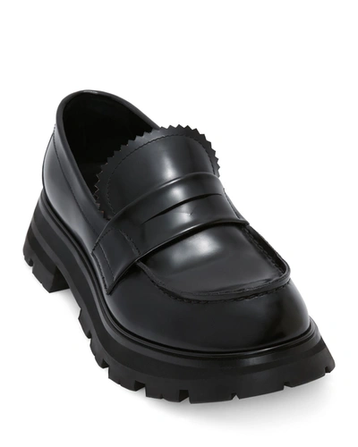 Shop Alexander Mcqueen Wander Loafers In Black