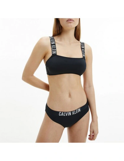 Calvin Klein Top Swimsuit With Logo In Black | ModeSens