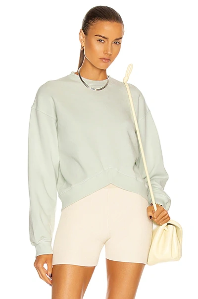 Shop Agolde Chevron Sweatshirt In Vanilla Mint