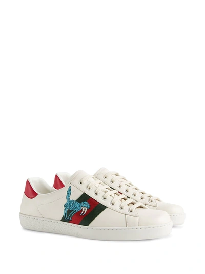 Shop Gucci X Freya Hartas Ace Low-top Sneakers In White